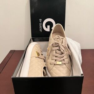 GUESS Women's Tan Quilted Sneakers
